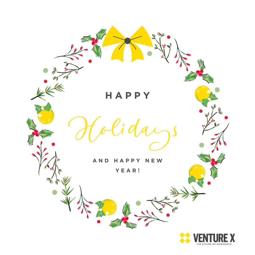 The Venture X Canada Team is Wishing You a Happy Holidays! - Coworking Mississauga, Richmond Hill, Oakville